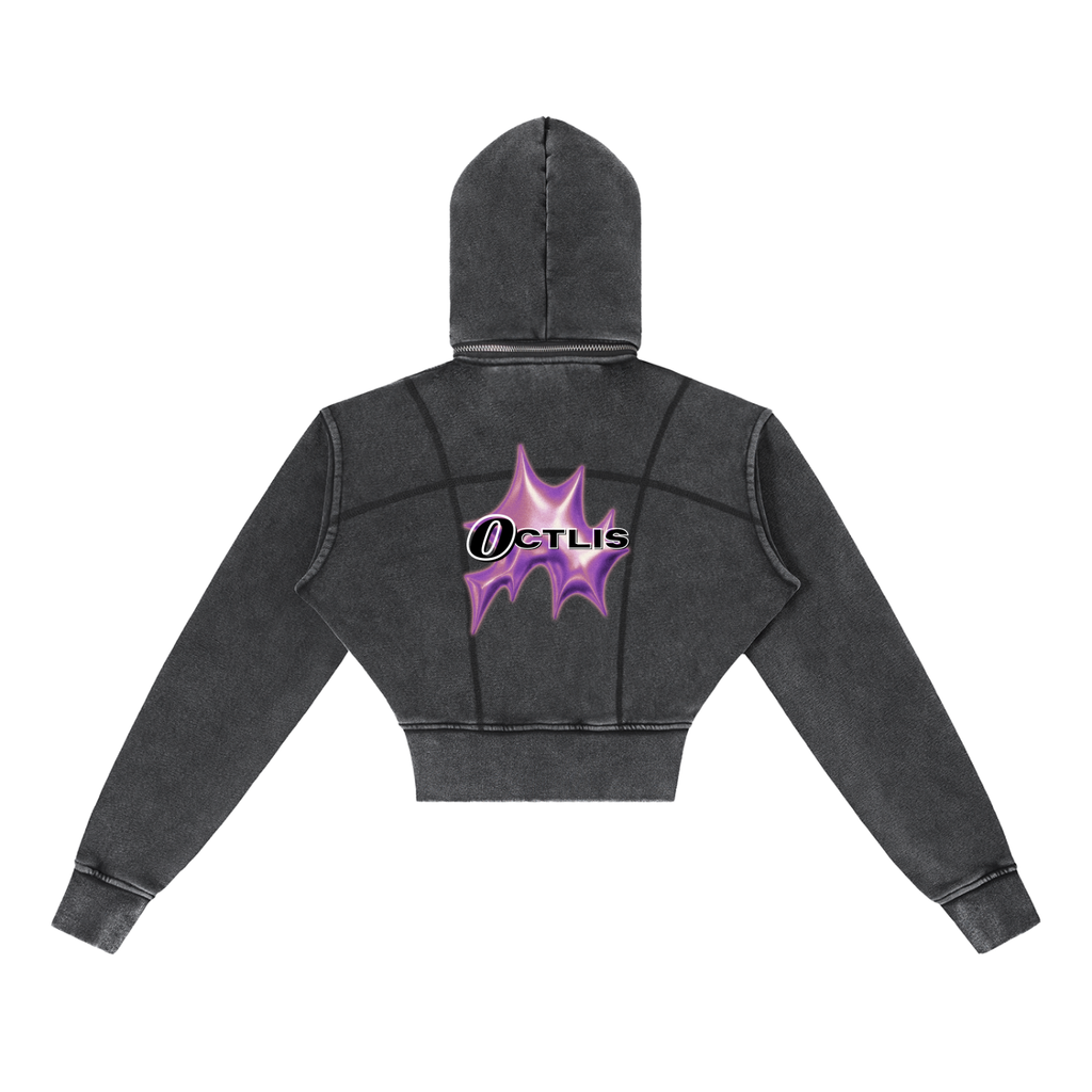 OCTLIS “P1NKED” Women Cropped Zip Up